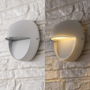 Orbe 6.25" Outdoor Metal/Glass Integrated LED Wall Sconce